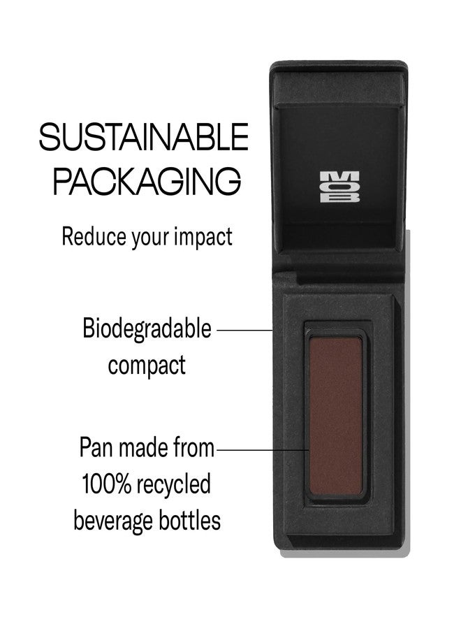 MOB Beauty Eyeshadow M28 Matte Rich Brown Plum – Deep Cool Smoky Shade for Liner, Crease or Outer Corner, Talc-Free Vegan Cruelty-Free Skincare Infused Long Wear Sustainable Refillable Compact - Image 4